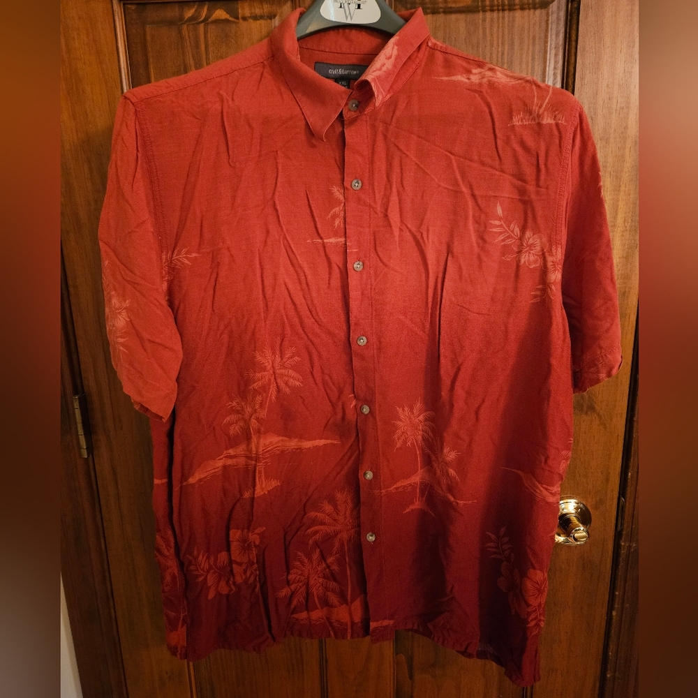 Croft & Barrow Red Ombre Casual Button Down Shirt